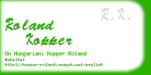 roland kopper business card